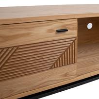 tv stalas 180 - TV staliukas Home4you Cindy, ąžuolo, 180 cm x 40 cm x 55 cm - 3 nuotrauka