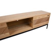 tv stalas 180 - TV staliukas Home4you Cindy, ąžuolo, 180 cm x 40 cm x 55 cm - 4 nuotrauka