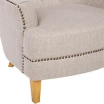 fotelis smelio spalvos - Fotelis Home4you Holmes Beige, 79x85x98 cm - 2 nuotrauka