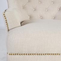 fotelis smelio spalvos - Fotelis Home4you Holmes Beige, 79x85x98 cm - 6 nuotrauka
