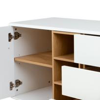 komoda 180 - TV staliukas Home4you Iris, baltas, 180 cm x 40 cm x 55 cm - 3 nuotrauka