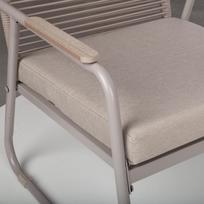 lauko stalai senukai - Lauko baldų komplektas MACOS Sofa, stalas ir 2 kėdės Smėlio - 7 nuotrauka