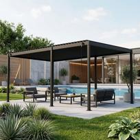 sodo pavesines - Pavėsinė MIRADOR-80, 3x5 m, tamsiai pilka (Dark Grey) - 2 nuotrauka