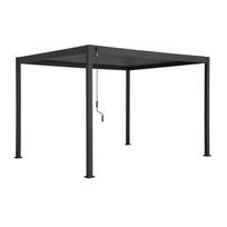 pavesine 3x3 - Lauko pavėsinė Home4you Mirador-88, 3x3,6x2,4, pilka - 5 nuotrauka