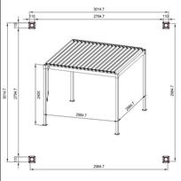 stogine - Pavėsinė Home4you Mirador-80, 298.47 cm x 240 cm - 2 nuotrauka