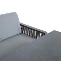 lauko baldai stalas suolai - Lauko baldų komplektas Home4you Delgado, pilkas, 5-6 vietų - 2 nuotrauka