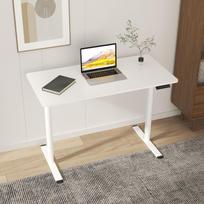 stalas 120x60 - Home4you Ergo Light Reguliuojamo aukščio stalas su 1 varikliu 120x60 cm Baltas (White) - 2 nuotrauka