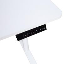 stalas 120x60 - Home4you Ergo Light Reguliuojamo aukščio stalas su 1 varikliu 120x60 cm Baltas (White) - 5 nuotrauka
