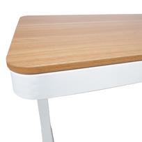 staliukas juoda koja - Kompiuterio stalas reguliuojamo aukščio Home4you Ergo, juodas - 6 nuotrauka