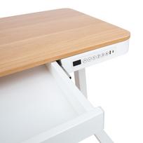 staliukas juoda koja - Kompiuterio stalas reguliuojamo aukščio Home4you Ergo, juodas - 7 nuotrauka