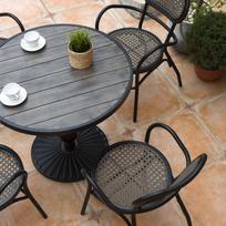 senukai foteliai - Lauko kėdė Home4you Bolgheri, ruda/juoda - 6 nuotrauka