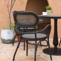senukai foteliai - Lauko kėdė Home4you Bolgheri, ruda/juoda - 7 nuotrauka