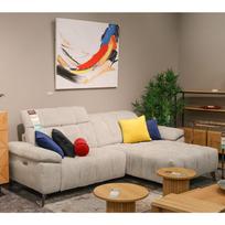 reglaineris pilka - Kampinė sofa Home4you Luzern, šviesiai pilka, dešininė, 264 x 160 cm x 85 cm - 2 nuotrauka