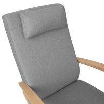 supamas fotelis - Supamasis krėslas Home4you Venla 15613, pilkas, 65.5 cm x 102 cm x 104 cm - 3 nuotrauka