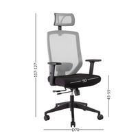 office chair - Home4you Office Chair Joy Black/Grey - 2 nuotrauka