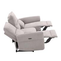 recliner sofa - Sofa-reglaineris Home4You DAMIKA, 3-vietė, pilka (Grey) - 9 nuotrauka