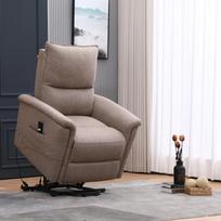 elektriniai foteliai - Fotelis reglaineris Home4you GIANNI, smėlio (Beige) - 3 nuotrauka