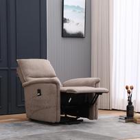 elektriniai foteliai - Fotelis reglaineris Home4you GIANNI, smėlio (Beige) - 4 nuotrauka