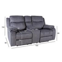 sofa 190 cm - Sofa Home4you Gentry 2-vietė, pilka (Gray) - 2 nuotrauka