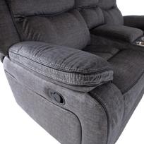 sofa 190 cm - Sofa Home4you Gentry 2-vietė, pilka (Gray) - 3 nuotrauka