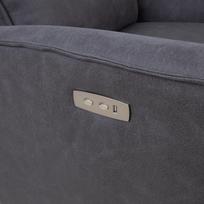 busteris - Atlošiamas krėslas Home4you Buster 14152, tamsiai pilka, 93 cm x 80 cm x 102 cm - 2 nuotrauka