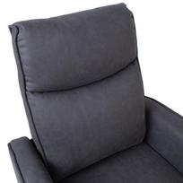 busteris - Atlošiamas krėslas Home4you Buster 14152, tamsiai pilka, 93 cm x 80 cm x 102 cm - 4 nuotrauka