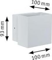 kvadratiniai sviestuva - Paulmann 18000 - 2xLED/3W IP65 Lauko sieninis šviestuvas CYBO 230V pilka - 2 nuotrauka