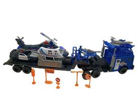 zaislinis sunkvezimis - S.O.S station policijos mašina 999B-54B, mėlyna/balta/juoda (Blue/White/Black) - 3 nuotrauka