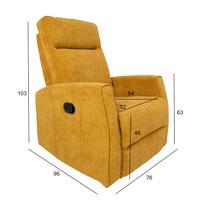 senukai foteliai - Home4you Eddy Armchair Yellow - 2 nuotrauka