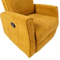 senukai foteliai - Home4you Eddy Armchair Yellow - 3 nuotrauka