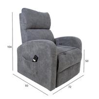 senukai foteliai - Home4you Barny Armchair Gray - 2 nuotrauka