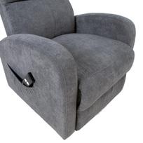 senukai foteliai - Home4you Barny Armchair Gray - 4 nuotrauka