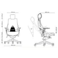 tasai 70 70 - Home4You WAU darbo kėdė su plačiu atlošu, Pilka (Grey) - 7 nuotrauka