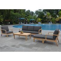 pagalves fotelio - Lauko kėdė Home4you Maldive 13608, ruda/pilka, 65 cm x 65 cm x 25 cm - 2 nuotrauka