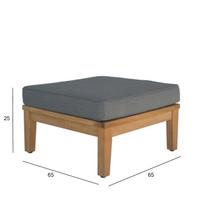 pagalves fotelio - Lauko kėdė Home4you Maldive 13608, ruda/pilka, 65 cm x 65 cm x 25 cm - 3 nuotrauka
