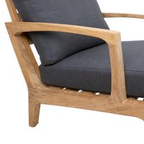 lauko kede kreslas fotelis - Lauko kėdė Home4you Maldive 13606, ruda/tamsiai pilka, 90 cm x 75 cm x 80 cm - 2 nuotrauka