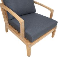 lauko kede kreslas fotelis - Lauko kėdė Home4you Maldive 13606, ruda/tamsiai pilka, 90 cm x 75 cm x 80 cm - 3 nuotrauka