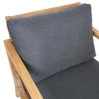 lauko kede kreslas fotelis - Lauko kėdė Home4you Maldive 13606, ruda/tamsiai pilka, 90 cm x 75 cm x 80 cm - 4 nuotrauka