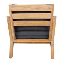 lauko kede kreslas fotelis - Lauko kėdė Home4you Maldive 13606, ruda/tamsiai pilka, 90 cm x 75 cm x 80 cm - 5 nuotrauka