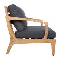 lauko kede kreslas fotelis - Lauko kėdė Home4you Maldive 13606, ruda/tamsiai pilka, 90 cm x 75 cm x 80 cm - 6 nuotrauka