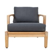 lauko kede kreslas fotelis - Lauko kėdė Home4you Maldive 13606, ruda/tamsiai pilka, 90 cm x 75 cm x 80 cm - 8 nuotrauka