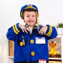 karnavaliniai kostiumai - Melissa & Doug Vaidmenų žaidimo policininko kostiumas 806049 - 4 nuotrauka