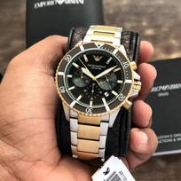 emporio armany laikrodziai - Emporio Armani AR11361 Diver Auksinis/Sidabrinis (Gold/Silver) - 5 nuotrauka