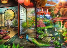 ravensburger puzzle 1000 - Ravensburger Ogród Daigo-Ji, Kyoto, Japonia, 70 cm x 50 cm, 1000 det. - 2 nuotrauka