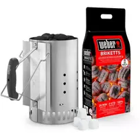 fire starter - WEBER 3-in-1 užkūrimo rinkinys (Rapid Fire Chimney Starter Set) - 4 nuotrauka
