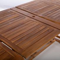 lauko stalai senukai - Lauko stalas Home4you Fabiola, ruda sp., 165 - 285 cm x 100 cm x 75 cm - 5 nuotrauka