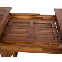 lauko stalai senukai - Lauko stalas Home4you Fabiola, ruda sp., 165 - 285 cm x 100 cm x 75 cm - 9 nuotrauka
