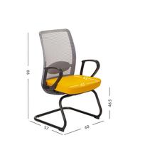 99 sp - Home4you Anggun Visitor Chair Yellow/Grey - 3 nuotrauka