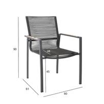 senukai foteliai - Home4you Montana Garden Chair Grey - 2 nuotrauka