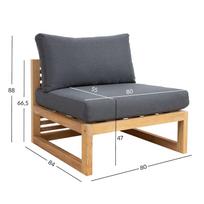 daliu moduline sofa - Modulinė sofa Home4you Serenity, pilka/ruda, 84 x 80 cm x 66.5 cm - 3 nuotrauka